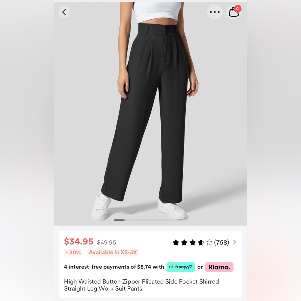 Halara NWT - High Waisted Button Zipper Straight Leg Work Pants